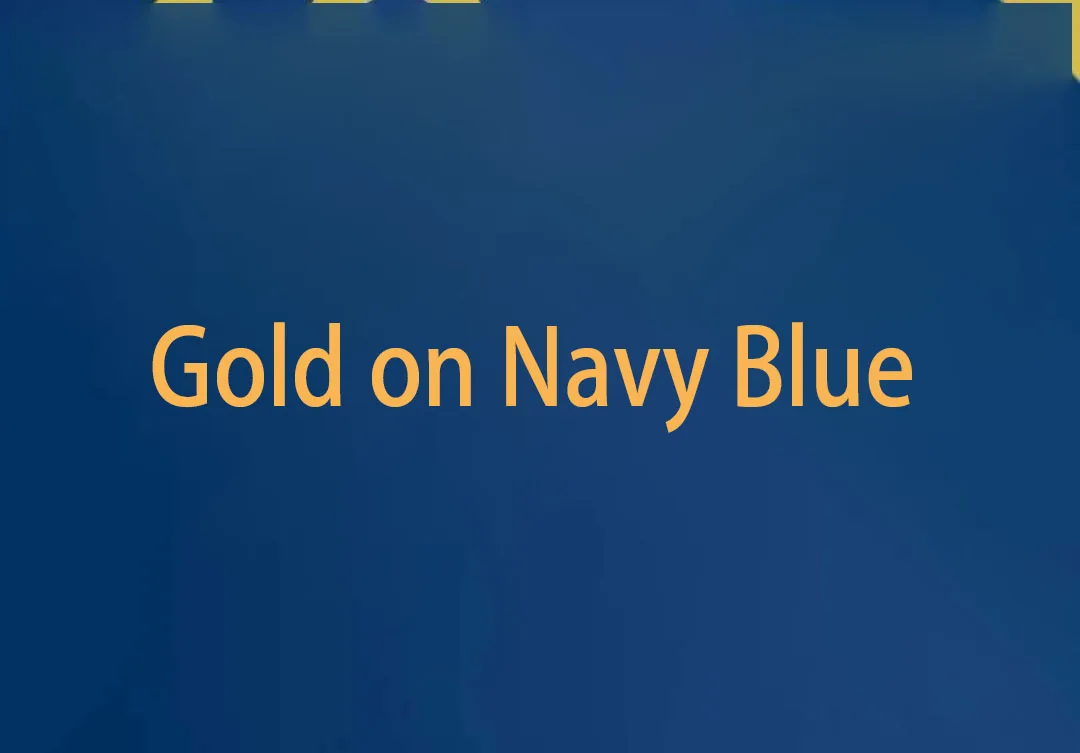 Gold on Navy Blue