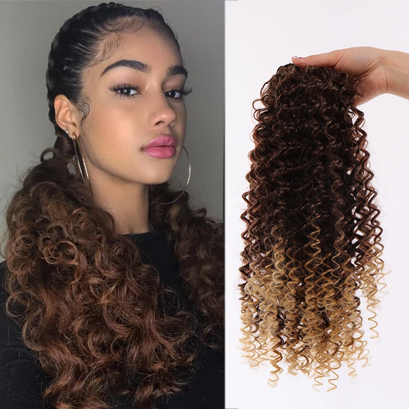 LUPU афро кудрявые вьющиеся конский хвост наращивание волос на шнурке короткий