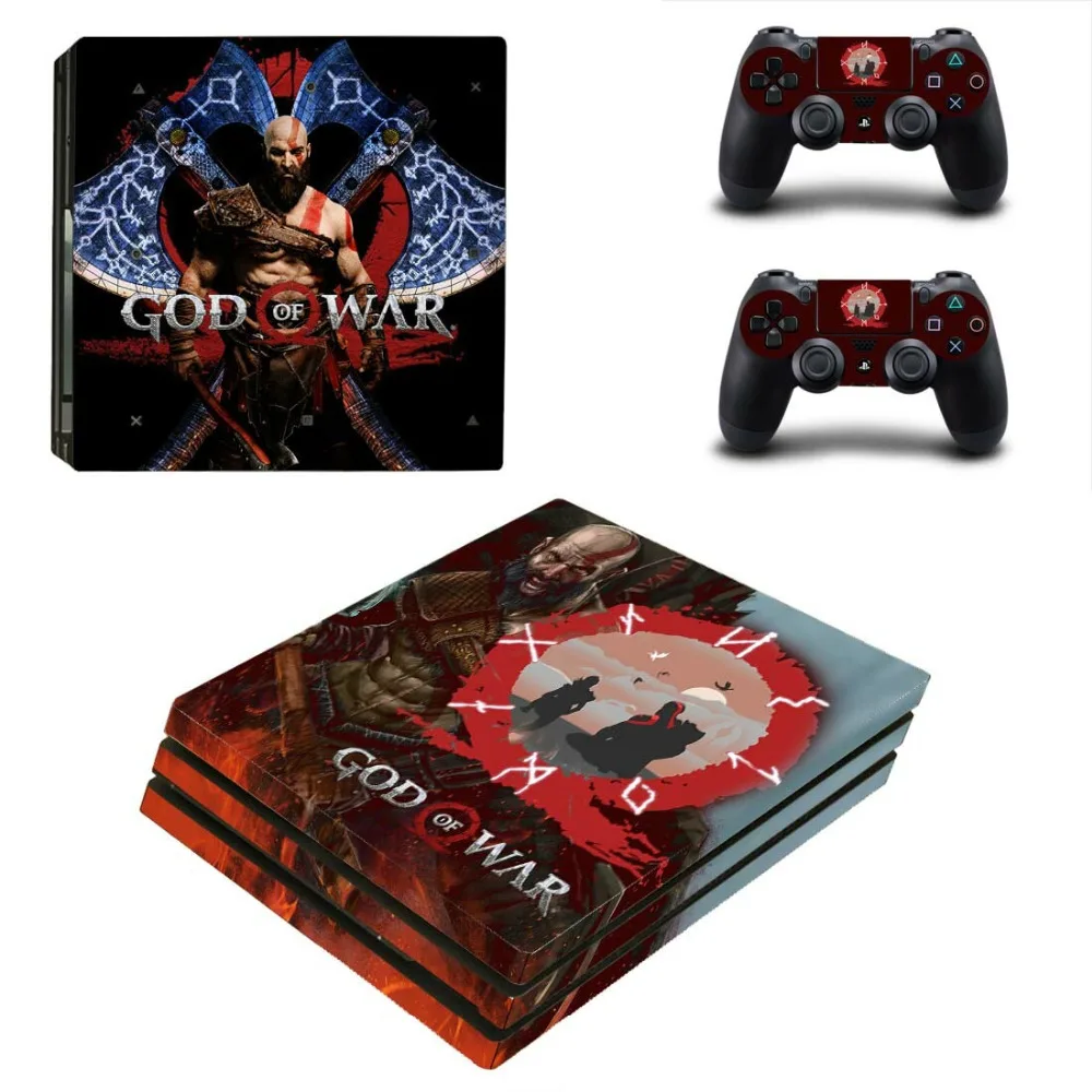 Наклейки God Of War для PS4 Pro Playstation 4 Pro консоль+ 2 контроллера геймпад виниловые наклейки игровые аксессуары