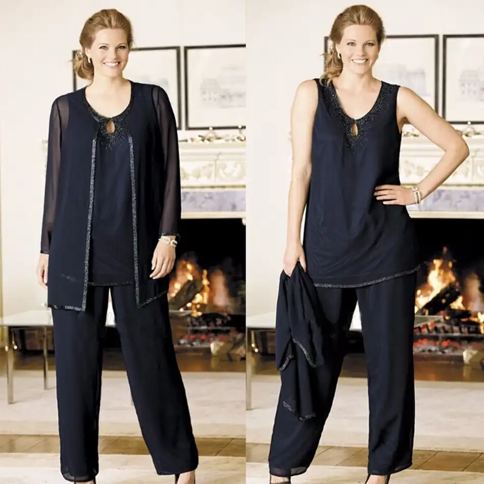 plus size navy blue pants