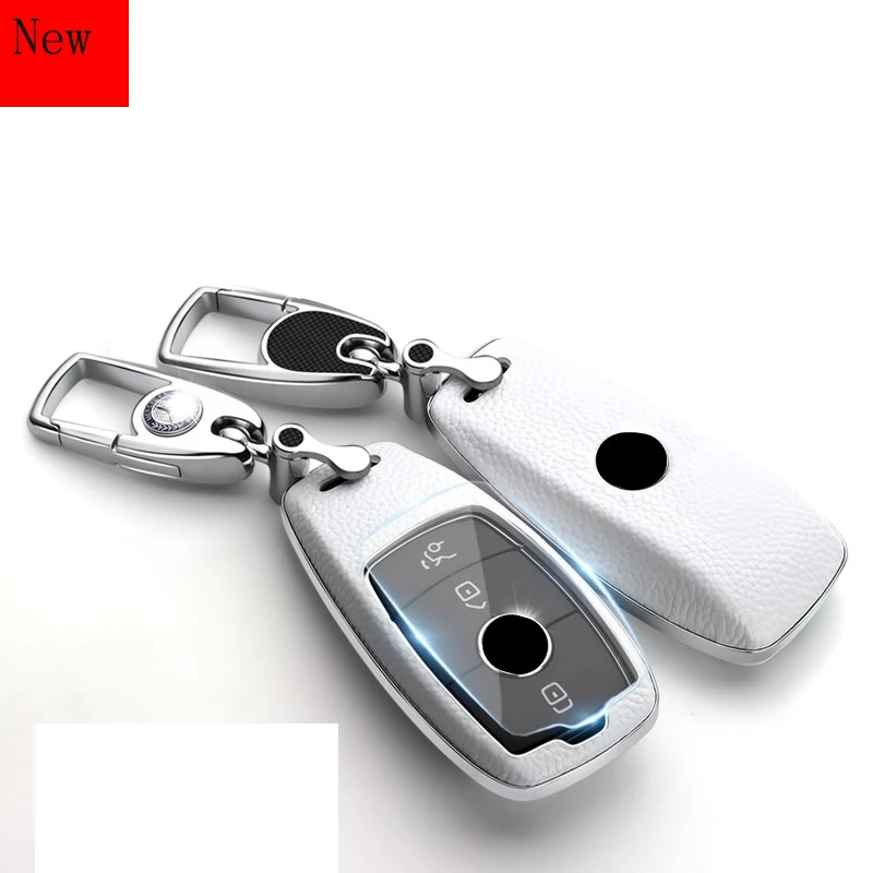 

High-Quality Zinc Alloy ABS Leather Car Smart Key Case Cover for Benz C-Class C260L E-Class E200L E300L GLC A200 S-Class