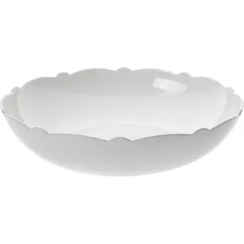 

Alessi MW01/38 Dressed salad bowl, porcelain white, with embossed decoration tableware