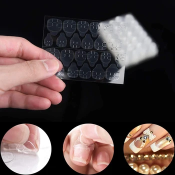 

100 Pack Double Sided False Nail Art Adhesive Tape Glue Sticker DIY Tips Fake Nail Acrylic Manicure Gel Makeup Tool
