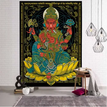 Indian Buddha Mandala Tapestry Meditation Art Printed Wall Tapestry Hippie Psychedelic Bohemian Wall Art Deco Yoga Mat 1