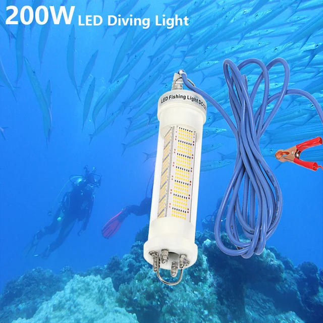 200W LED Fishing boat light-12V fishing LED lights-deep sea night fishing  lights-LED Scuba Dive Torch Lamp-Aliexpress
