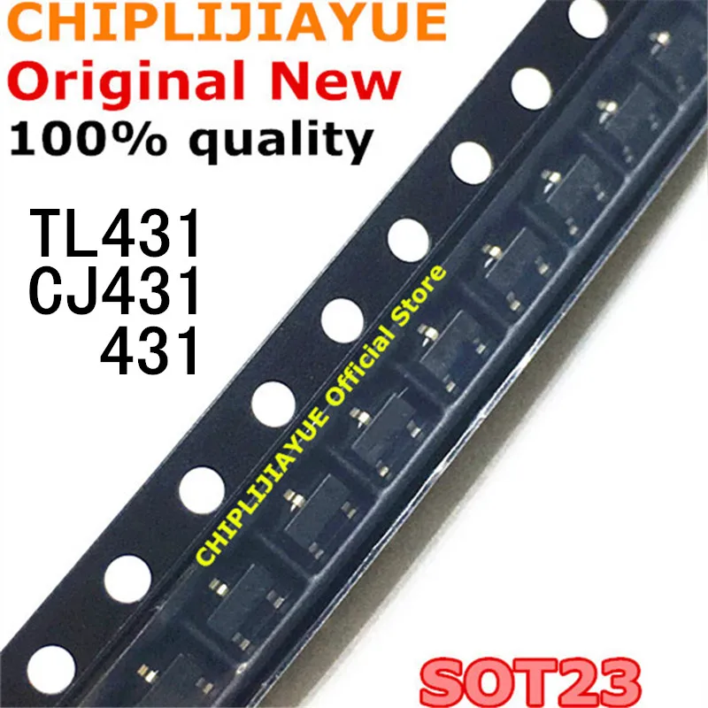 50PCS TL431 431 CJ431 SOT-23 TL431A SOT23 SOT SMD new and original IC Chipset afbeelding