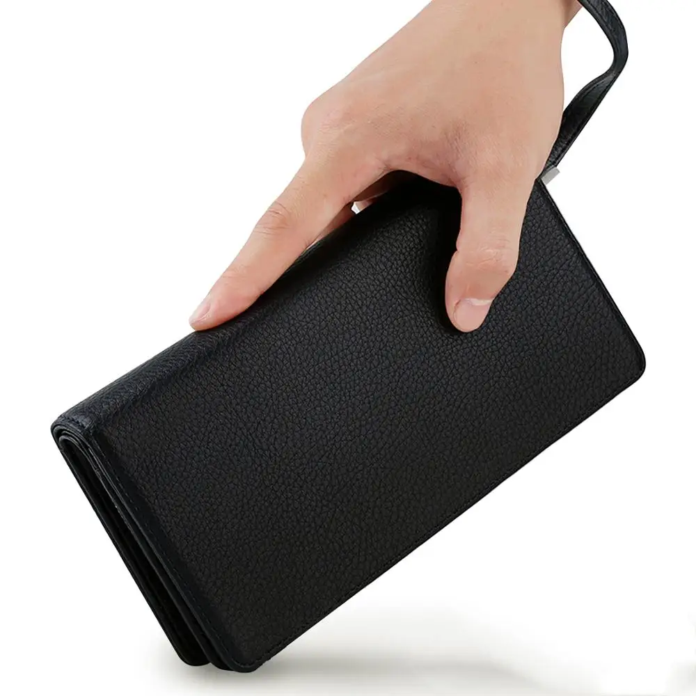 Мужской кошелек из натуральной кожи, клатч, сумка для автомобильного водительского удостоверения, многофункциональная черная сумка для кредитных карт для Audi Nissan Volvo Dodge BMW