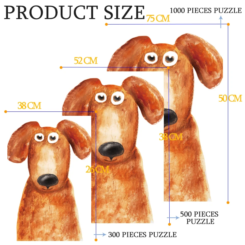 Деревянный пазл с милыми собаками 300 500 1000 животными для взрослых головоломки