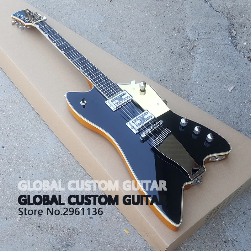 

2019 Factory Custom Electric Guitar with black paint Top,Mahogany body and neck, Rosewood fingerboard,free shipping