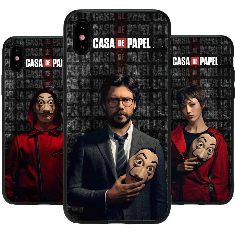 Чехол для ТВ серии iphone 11 11Pro 8 6 6S Heist бумага для дома чехол для телефона iphone X XR XS MAX fundas мягкий чехол из ТПУ