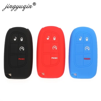 Keyforkess 30x Smart Key Case Fob Cover in Silicone per Jeep Grand Cherokee Renegade Compass Dodge Charger Challenger Chrysler Fiat