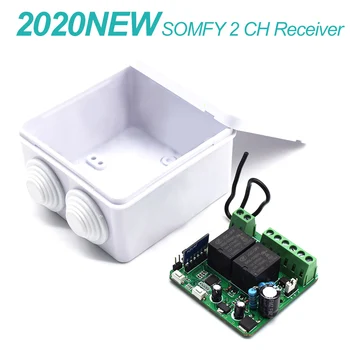 

SOMFY Garage Door Automatic curtain receiver 433.42MHz 2 channel SOMFY garae remote control receiver