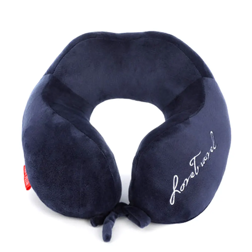 navy blue Подголовник автомобиля подушка для шеи мягкая подушка для головы снимает усталость путешествия автомобили u-образная Удобная - Цвет: navy blue