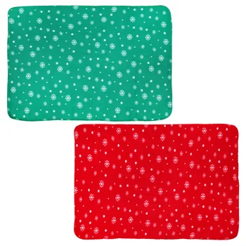 

2Pcs Soft Christmas Theme Comfortable Pet Mats Dog Mats Warm Puppy Beds Cat Mats Dog Blankets Pet Supplies