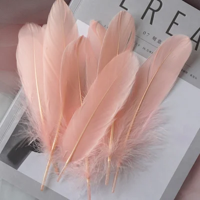 50pcs Natural White Goose Feather Plumes for Decorative Crafts and DIY Projects