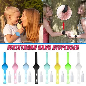 

Sanitizer Refillable Bracelet Pumps Disinfectant Dispenser Bracelet Wristband Hand Sanitizer Dispensing Silicone Bracelet