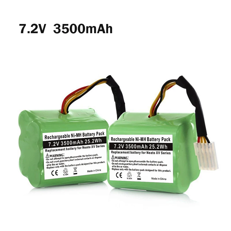 Tinfence 2pcs 7.2v 4500mAh battery pack for Neato XV-21 XV-11 XV-14 XV-15 robot vacuum cleaner parts neato xv battery signature