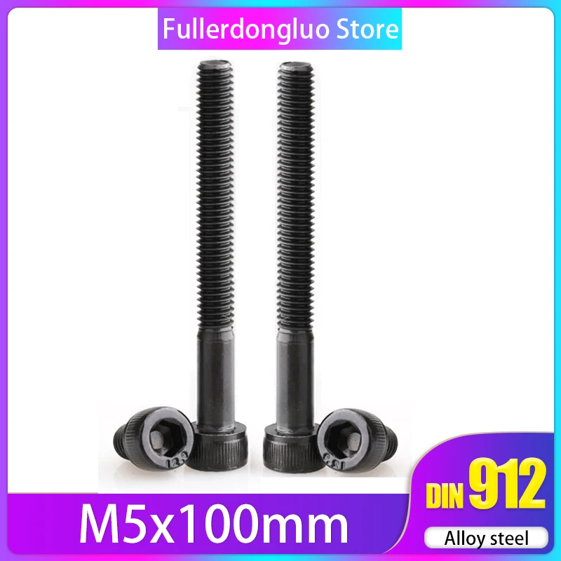 

M5x100 20Pcs Hex Drive Class 12.9 Alloy Steel Socket Cap Screw ( M5 100mm M5 100 M5x100mm Screw M5x100 M5*100 M5*100mm )