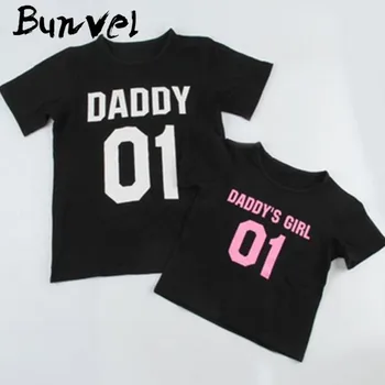 

bunvel Daddy and me clothes T shirt Summer Letter Printing Toddler Newborn Baby Girls Boys Dad T shirt family matching clothes
