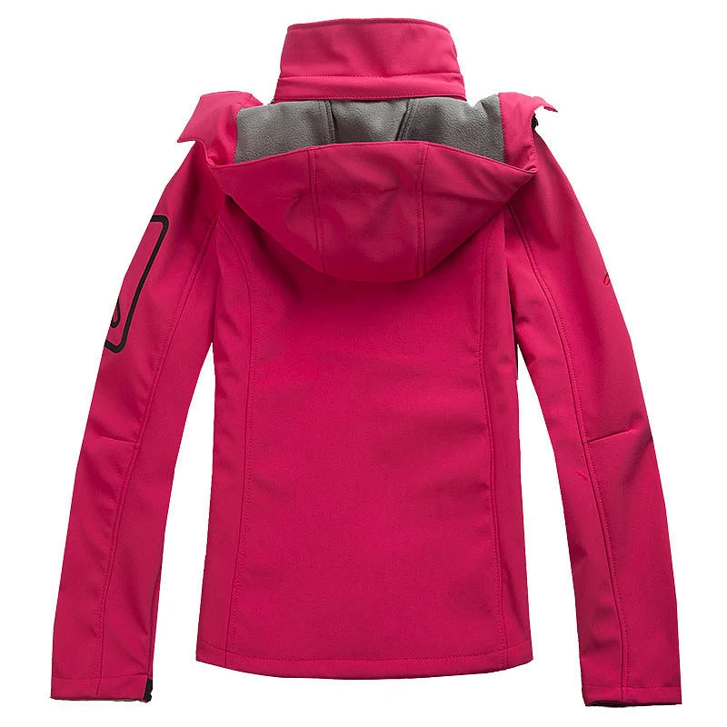 Женская куртка, ветрозащитная, водонепроницаемая, теплая, с капюшоном, флисовая, лыжный костюм, дышащая, для альпинизма, пешего туризма, спортивная куртка