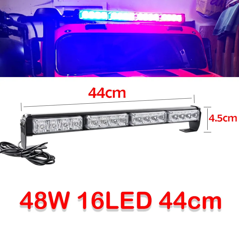 Car LED Strobe Light Bar Traffic Directional Warning Emergency Roof/Interior Roof Safety Yellow White Blue Red |