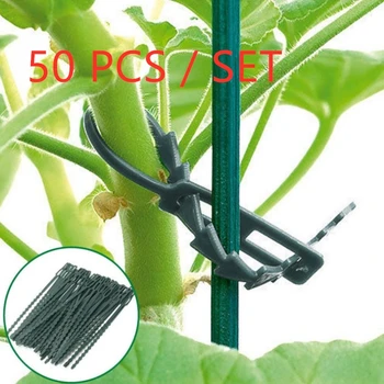 

Adjustable 50pcs/lot Plant Cable Ties Reusable Cable Ties Greenhouse Grow Kits for Garden Tree Climbing Support Gardening Ties