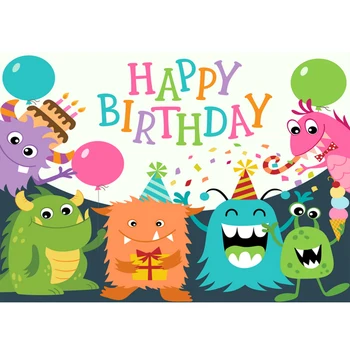 

Monster Balloon Newborn Baby Shower Boy Birthday Party Custom Backdrop Vinyl Photography Background For Photo Studio Photophone