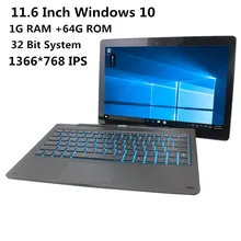 Hot Sales 64 Bit 1GB+64GB 11.6 Inch Touch Tablet PC Windows 10 Home 1366*768 IPS Screen WIFI Bluetooth-compatible Dual Camera