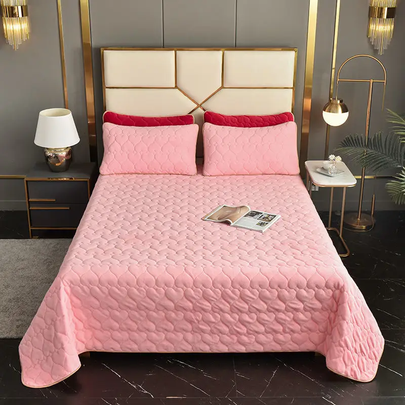 Mattress Cover Velvet Bed Cover Milk Velvet Bed Cover Kang Single Crystal Velvet Tatami Cover Quilted Bedding Quilted Sheets Big Kang Blanket Household Sheets