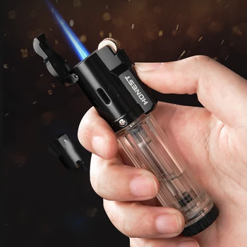 

New Jet Flint Lighter Gas Turbo Torch Lighter Inflated Butane Windproof Metal Grinding Wheel Lighter Gadgets For Men Gift