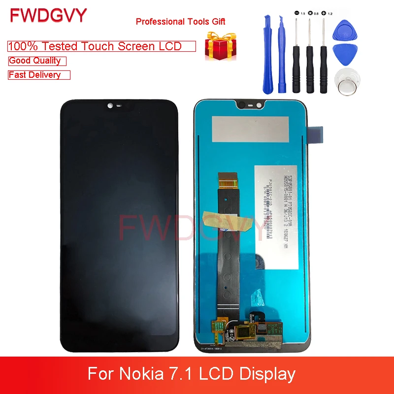 

5.84" For Nokia 7.1 LCD Display Touch Screen Digitizer Assembly For Nokia 7.1 TA-1100 TA-1097 TA-1085 TA-1095 TA-1096 Lcds