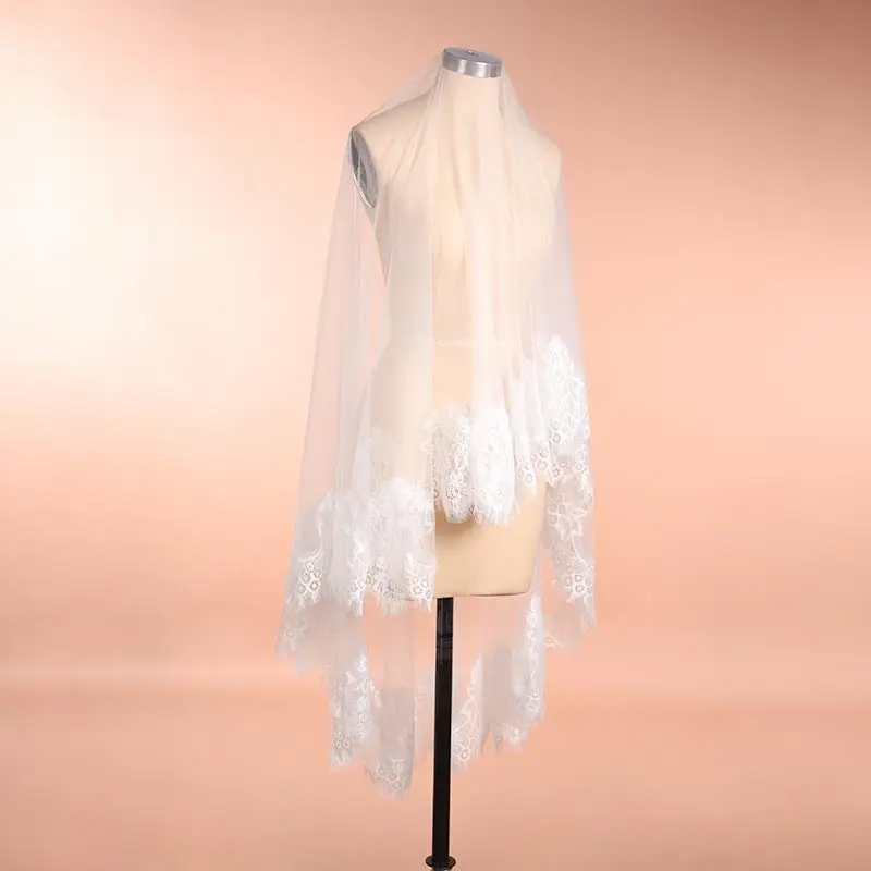 New Arrival 2m 3m 4m Cathedral Wedding Veils Long Bridal Veil 2019 One Layer White Ivory Lace Bride Veils Wedding Accessories New Arrival 2m 3m 4m Cathedral Wedding Veils Long Bridal Veil 2019 One Layer White Ivory Lace Bride Veils Wedding Accessories