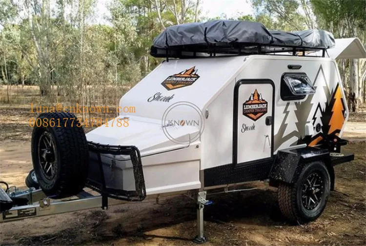 Customized Fiberglass Mini Off Road Teardrop Caravan Camper Trailer for