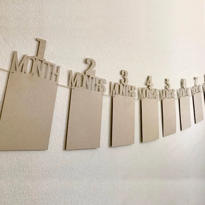 Paper Picture Holder 1st Birthday Party Decor Booth Props Decoration Photo Hanging Flag Wooden Clip Baby Shower Supplies