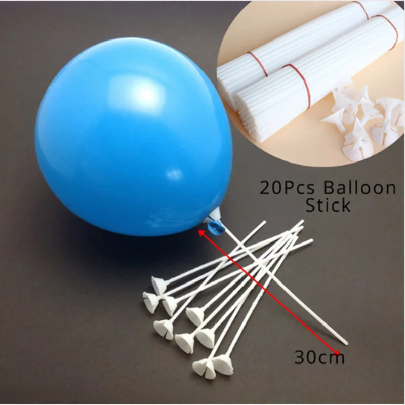 Аксессуары для воздушных шаров 7/11, подставка для воздушных шаров, вечерние украшения на день рождения, детский держатель для баллонов, Свадебный декор, заколка для балонов - Цвет: 20pcs balloon stick