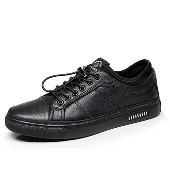 

Men Shoes Genuine Leather Casual Shoes Simple Student Flats New Trend Wild Chunky Sneakers Comfortable Fashion Casual Male Shoe