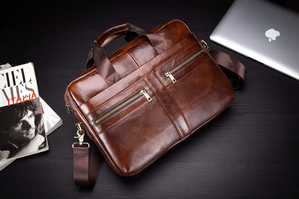LAOSHIZI LUOSEN сумка мужская из натуральной кожи Портфель Мужская сумка для ноутбука натуральная кожа для мужчин сумки-мессенджеры Мужские портфели