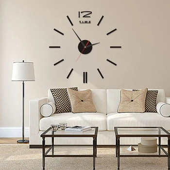 

Modern Design Mini DIY Large Wall-Clock Sticker Mute Digital 3D Wall Big Clock Living Room Home Office Decor Christmas Gift