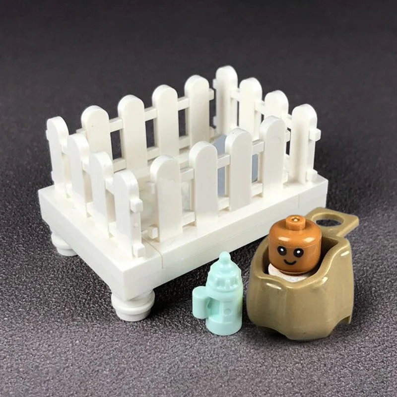 Детская коляска MOC фигурки аксессуары бутылочка для кормления детская колыбель