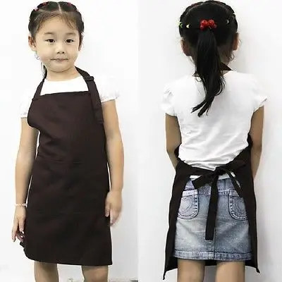 Limit 500 New Kids Apron Child Painting Cooking Baby Pinafore Solid Color Kitchen Hot Sale Toddler Clean Aprons