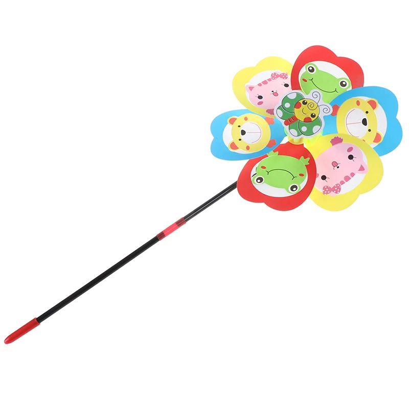 2PCS Cartoon Windmill Wind Spinner Rainbow Whirligig Wheel Child Toy Outdoor |