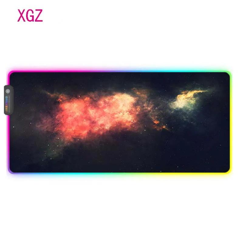 Игровой коврик для мыши XGZ с изображением звездного неба и пейзажа RGB игровой