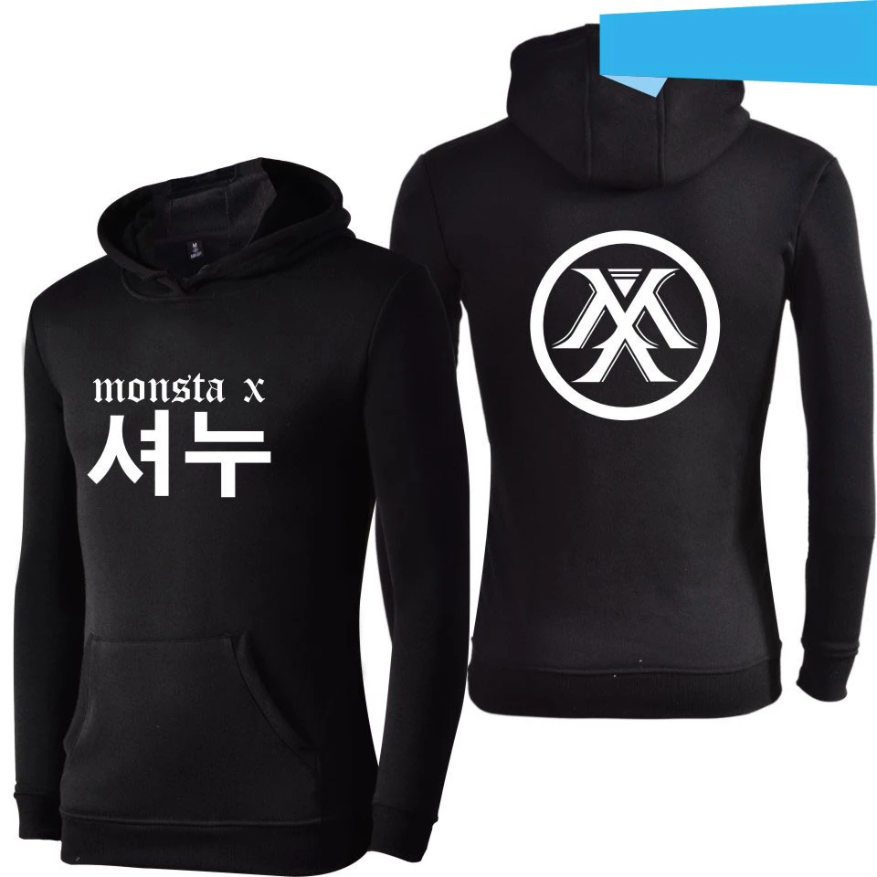 KPOP MONSTA X Shownu I.M Kihyun те же модели мужские и женские толстовки свободные модные дропшиппинг