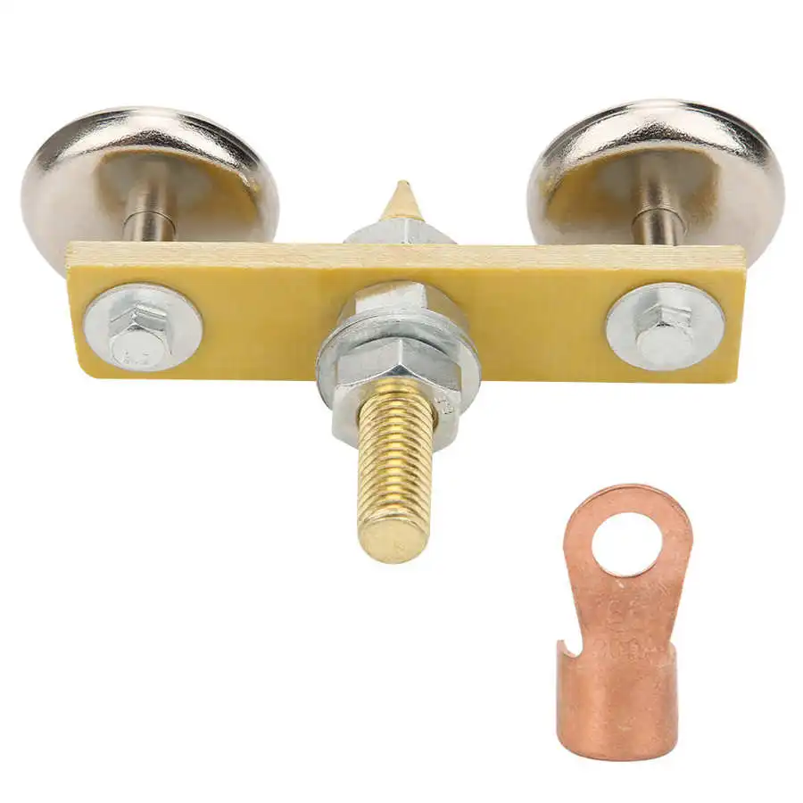 Welding Magnet Head Machine Tool Fix Ground Clamp 65 x 10mm With Brass Tail For Mechanical Maintenance