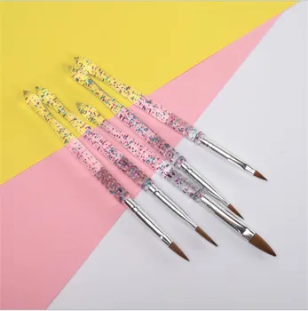 

5Pcs Professional Manicure UV Gel Brush Pen Transparent Acrylic Nail Art Painting Drawing Brush Phototherapy Tools