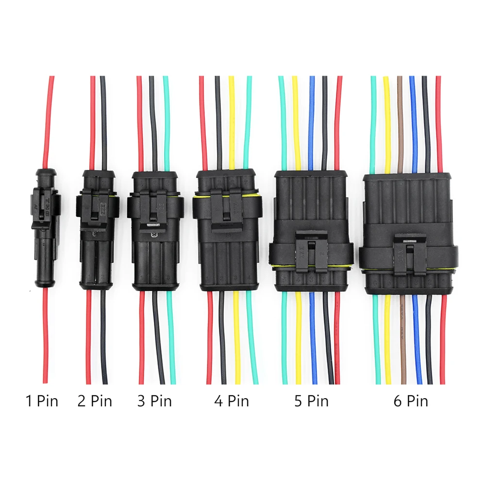 

1/2/3/4/5/6 Pin 18 AWG harness Auto Connector Male Way Car Plug Wire Female Connector for Car Motorcycle Waterproof Electrical