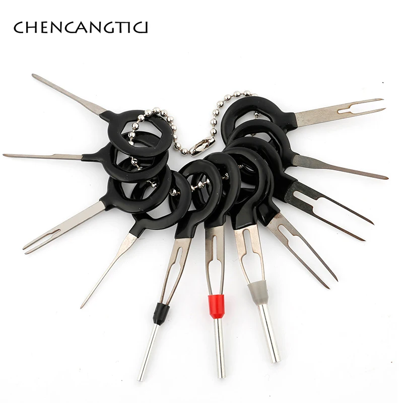 3/11/18 pcs Auto Terminal Removal Tool Car Plug Wiring Terminal Extraction Pick Connector Crimp Pin Back Needle Remove Tools Set