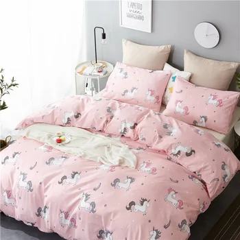 

Home Textile Bedding Set Article Soft Comfortable Quilt Cover Pillowcase 3Pcs Set Fresh Cute Print Fashion Three Suit