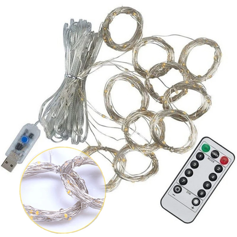 Silver wire style 3x3 м 300 светодиодов, Свадебные гирлянды, Рождественский светильник для занавесок, сказочный светильник, s гирлянда для праздника, вечерние, уличные, рождественские украшения - Испускаемый цвет: Silver wire style
