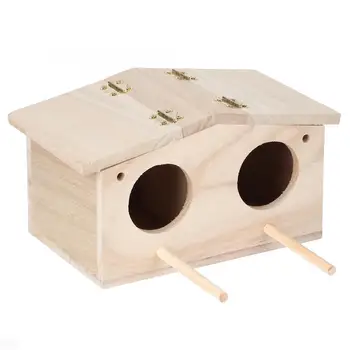 

Wooden Pet Bird Nests House Breeding Box Cage Birdhouse Accessories for Parrots Swallows Bird Breeding House